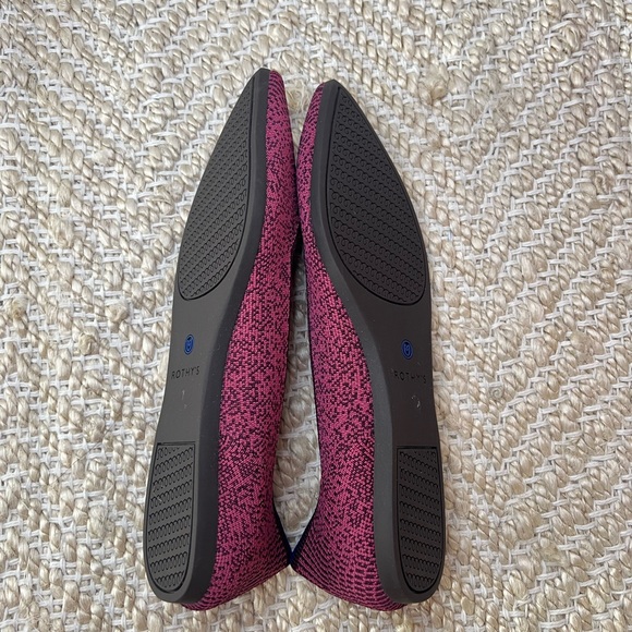 Rothy’s Fig Python Print Point Flats Slip On Purple - Picture 7 of 11